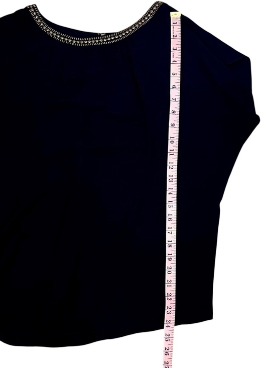 LOFT Petite Loose Fit Blouse with Beaded Neckline Size LP - Picture 12 of 12